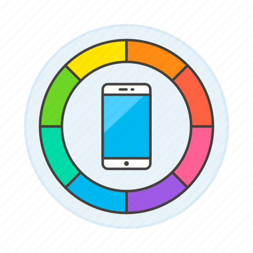 Color, media, mobile, phone, smartphone, wheel icon - Download on Iconfinder