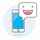 chat, emoji, message, mobile, phone, smartphone, text, texting