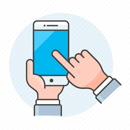 Finger, front, hand, interactions, mobile, phone, screen icon - Download on Iconfinder