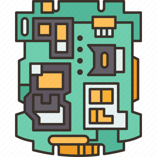 Phone, circuit, board, disassembled, electronic icon - Download on Iconfinder