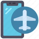 airplane, mode, cellular, device, plane