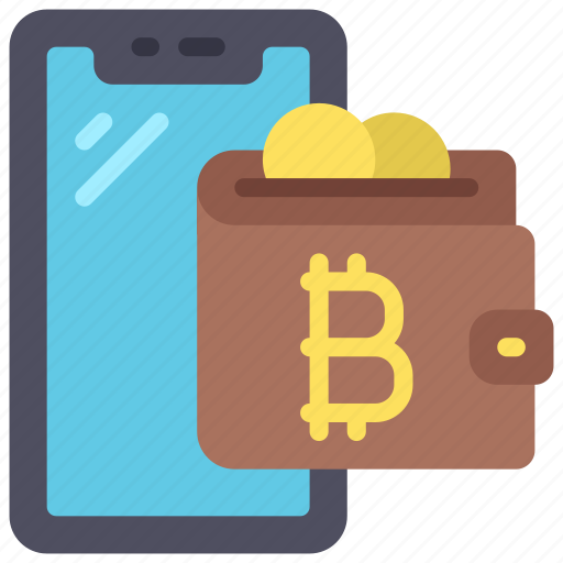 Bitcoin, wallet, cellular, device, crypto, currency icon - Download on Iconfinder