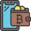 bitcoin, wallet, cellular, device, crypto, currency 