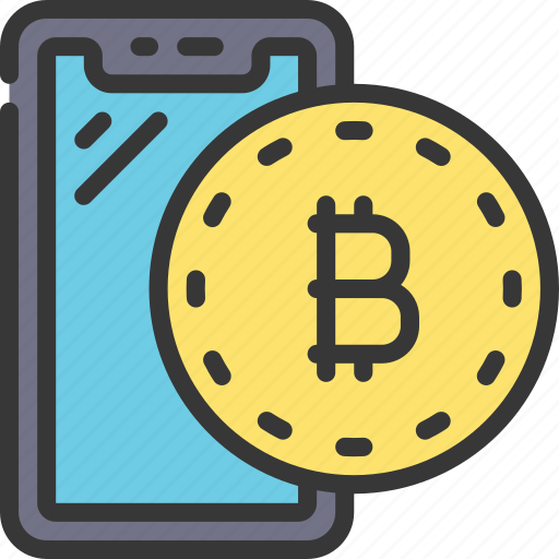 Bitcoin, cellular, device, crypto, currency icon - Download on Iconfinder