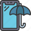 cover, cellular, device, protection, umbrella 