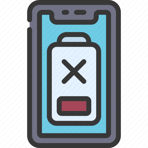 Dead, battery, cellular, device, low icon - Download on Iconfinder