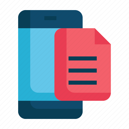 Document, sheet, paper, mobile, smartphone, file, data icon - Download on Iconfinder