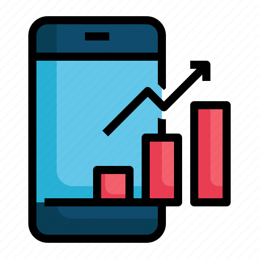 Graph, growth, stock, mobile, chart, analytics icon - Download on Iconfinder