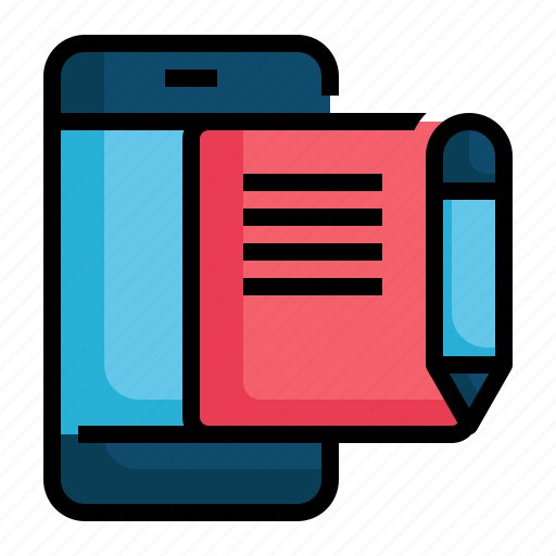 Notepaper, pencil, memory, mobile, smartphone, app icon - Download on Iconfinder
