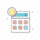 bitcoin, calculator, accounting, calculation, conversion, finance 