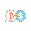 bitcoin, dollar, conversion, convert, currency, exchange, transfer