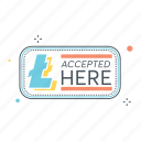 accepted, here, litecoin, business, currency, money, payment