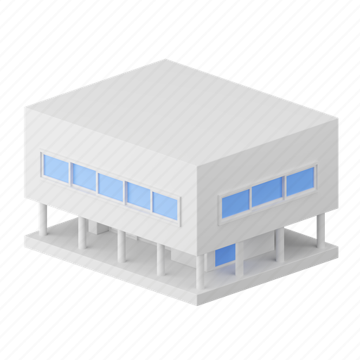 Building, house, architecture, real estate, modern 3D illustration - Download on Iconfinder