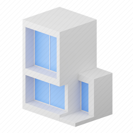 Building, house, real estate, architecture, property 3D illustration - Download on Iconfinder