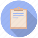 board, checklist, clip, clipboard, document, information, list