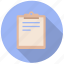board, checklist, clip, clipboard, document, information, list 