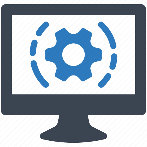 Cogwheel, computer, gear, monitor, technology, computer technologies icon - Download on Iconfinder
