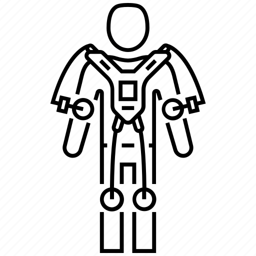 Exoskeleton, external, human, outlined, person, skeleton, technology icon - Download on Iconfinder