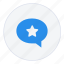 chat, conversation, favourite, message, messages, star, bubble 