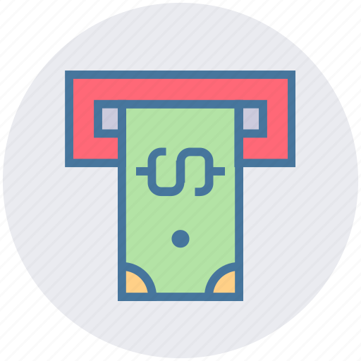 Atm, atm machine, cash, cash out, dollar, money, withdrawal icon - Download on Iconfinder