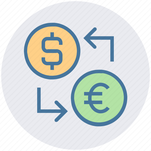 Coin, currency, dollar, dollar and euro, euro, money, money convert icon - Download on Iconfinder