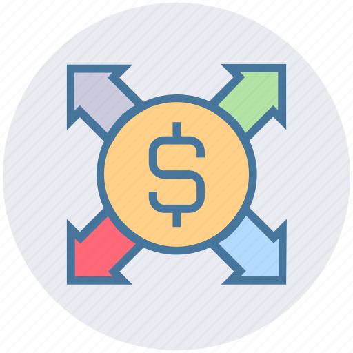 Affiliate, arrows, banking, dollar, expand, financial, marketing icon - Download on Iconfinder
