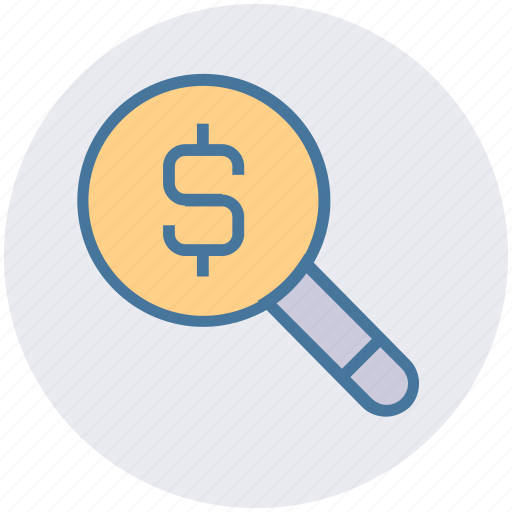Dollar, finance, find, magnifier, money, research, search icon - Download on Iconfinder