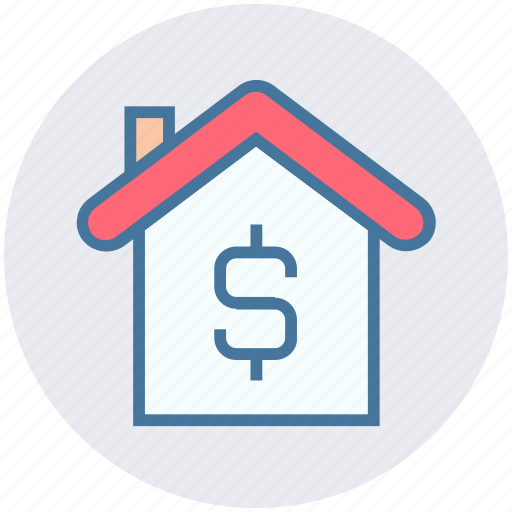Dollar, dollar sign, home, house, online, property, property value icon - Download on Iconfinder