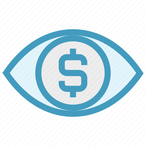 Coin, currency, dollar, eye, money eye, see, view icon - Download on Iconfinder