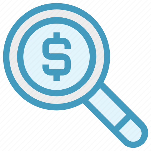 Dollar, finance, find, magnifier, money, research, search money icon - Download on Iconfinder