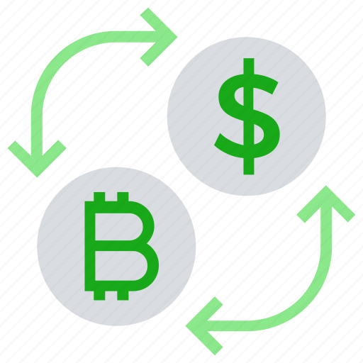 Arrows, bitcoin, coins, currency, dollar, exchange, money icon - Download on Iconfinder