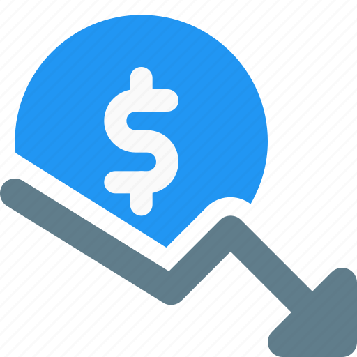 Dollar, decrease, money, finance icon - Download on Iconfinder