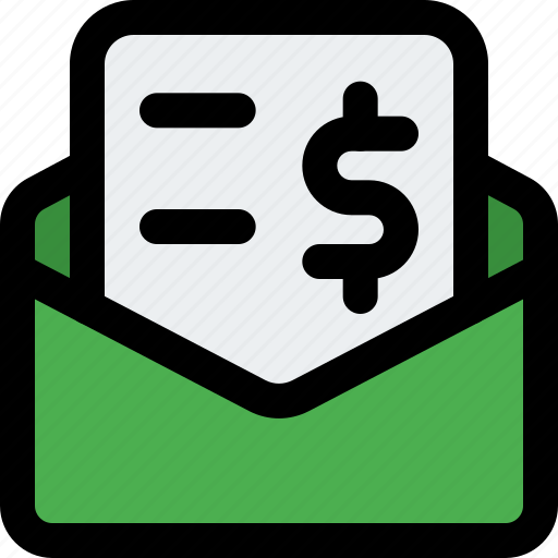 Invoice, mail, money, currency icon - Download on Iconfinder