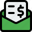 invoice, mail, money, currency 