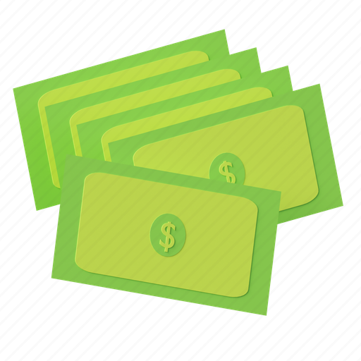 Banknotes, stacked banknotes, money, finance, cash, payment, banknote 3D illustration - Download on Iconfinder