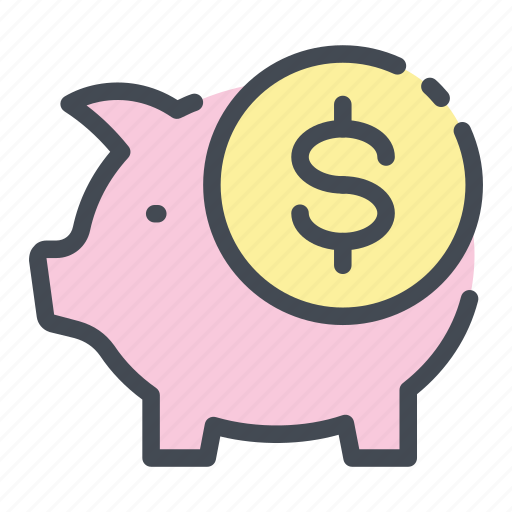 Bank, coin, dollar, money, pig, piggy, savings icon - Download on Iconfinder