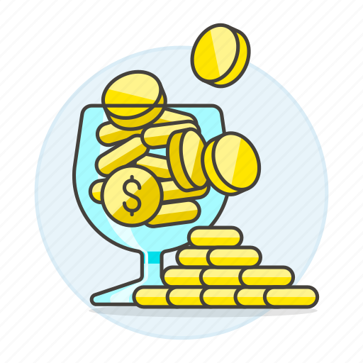 Coins, finance, glass, management, money, protection icon - Download on Iconfinder