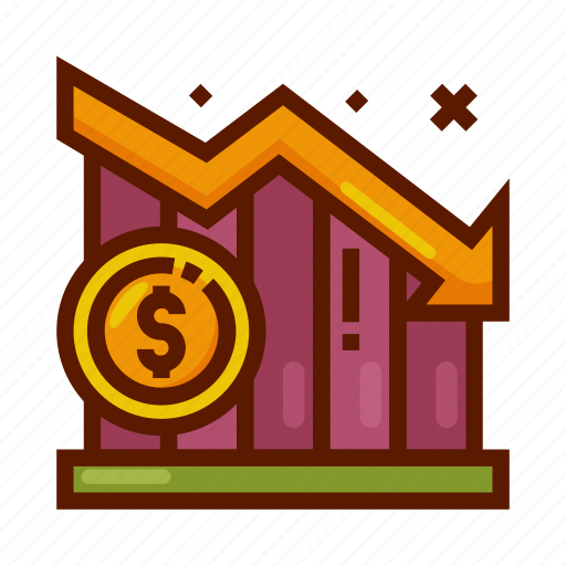 Currency, down, finance, money, statistic icon - Download on Iconfinder
