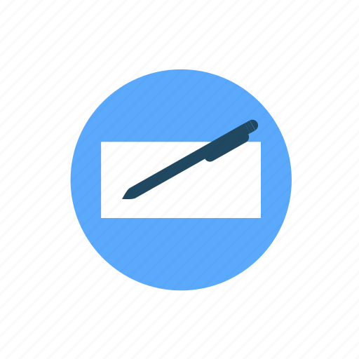 Check, checkbook, cheque, pen, sign icon - Download on Iconfinder