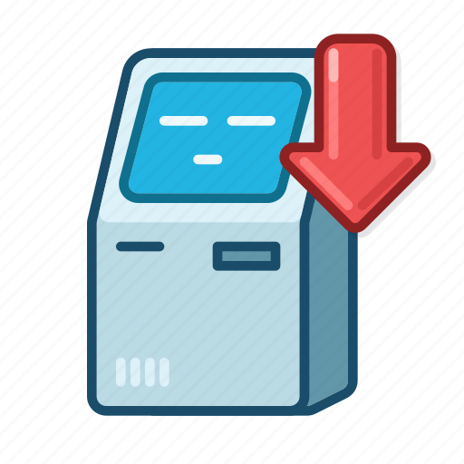 Atm, usd, down, check, bank, payment icon - Download on Iconfinder