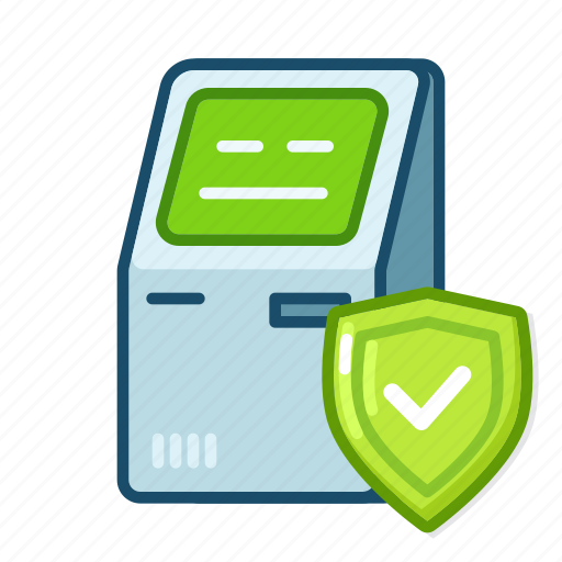 Atm, green, safety, check, bank, payment icon - Download on Iconfinder