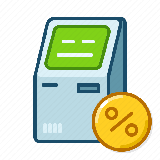 Atm, percent, check, bank, payment icon - Download on Iconfinder