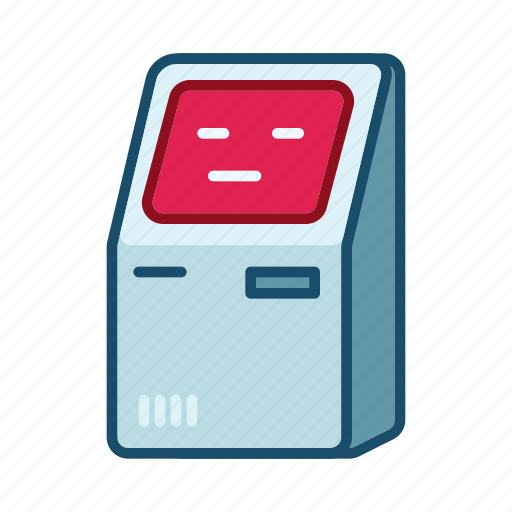 Atm, red, check, bank, payment icon - Download on Iconfinder