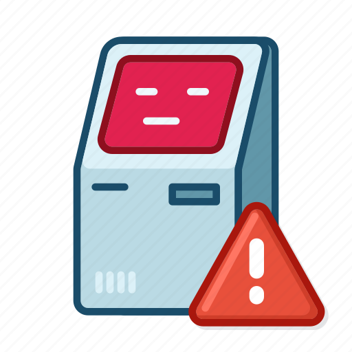 Atm, red, error, check, bank, payment icon - Download on Iconfinder