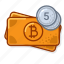 btc, coin, five, money, crypto, banknote 