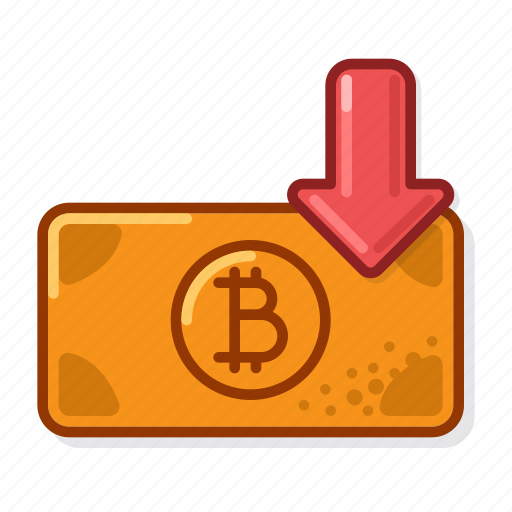 Btc, down, money, crypto, banknote icon - Download on Iconfinder