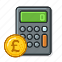 calculator, pound, check, bill, count