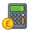 calculator, pound, check, bill, count 