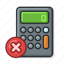 calculator, remove, check, bill, count