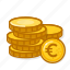 gold, coins, eur, cash, money 